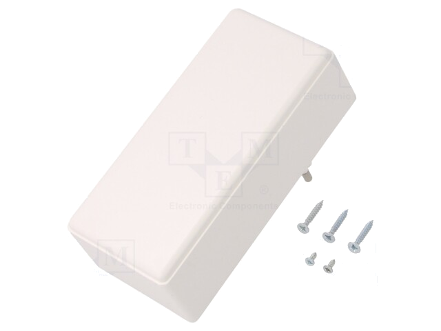 Behuizing: voor voedingseenheid; X: 120mm; Y: 56mm; Z: 42mm; ABS; wit Behuizing: voor voedingseenheid; X: 120mm; Y: 56mm; Z: 42mm; ABS; wit
